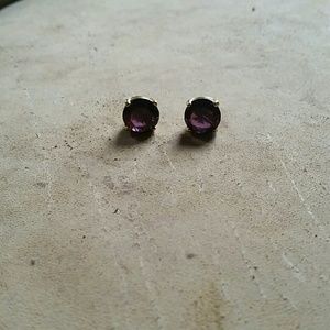 Purple Post Earrings